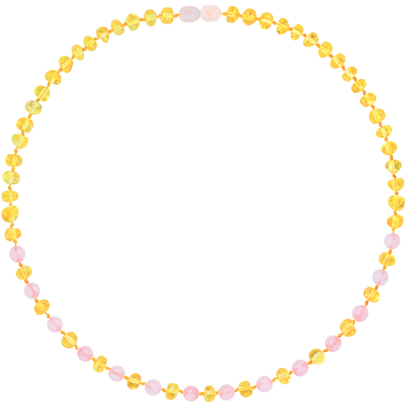 Baroque Rose Quartz Adult Necklace