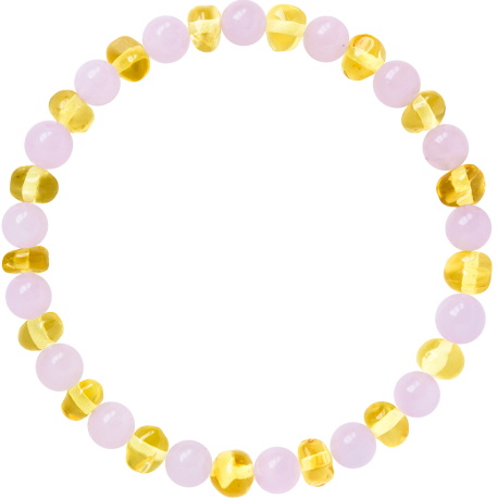 Baroque Rose Quartz Adult Bracelet