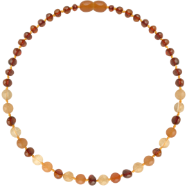 Baroque Cognac/Quartz/Aventurine Teething Necklace