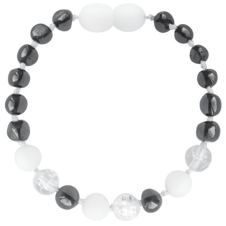 Baroque Cherry/Crystal/White Shell Teething Bracelet