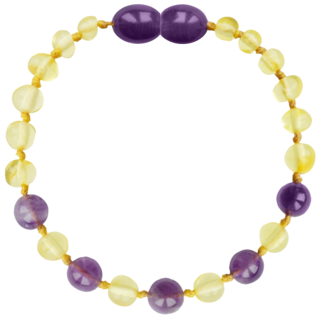 Baroque Lemon/Amethyst Teething Bracelet