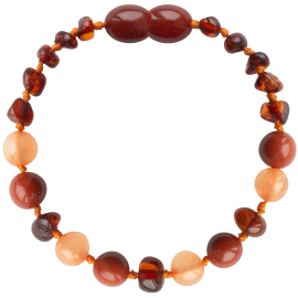 Baroque Cognac/Aventurine/Jasper Teething Bracelet