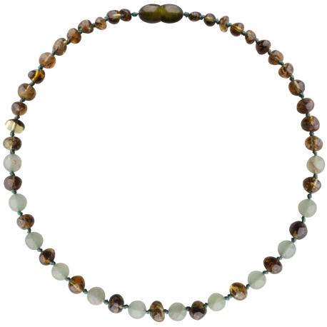 Baroque Light Green/Aventurine Teething Necklace
