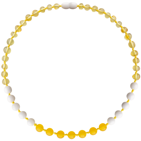 Baroque Lemon/White Agate/Citrine Teething Necklace