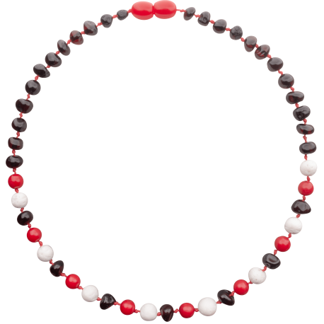Baroque Raw Cherry/Lapis Lazuli/Amethyst Teething Necklace