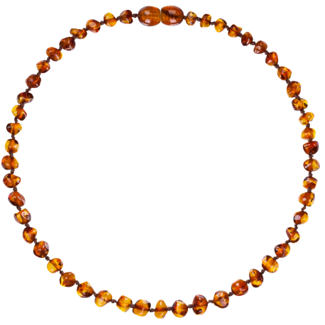 Baroque Cognac Teething Necklace