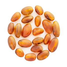 Beans Cognac Beads, size 4-10 mm, pack of 10 grams