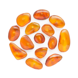 Nuggets Cognac Beads, size 2-10 mm, pack of 10 grams