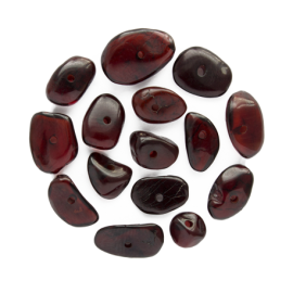 Nuggets Cherry Beads, size 2-10 mm, pack of 10 grams