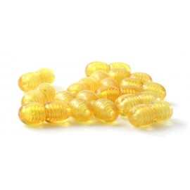 Screw clasps, Honey color, pack of 10 units
