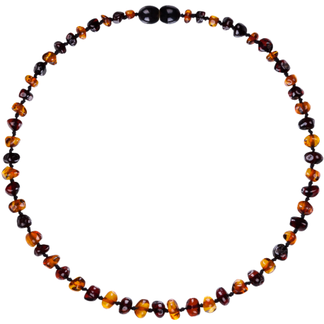 Baroque Cognac/Cherry Teething Necklace
