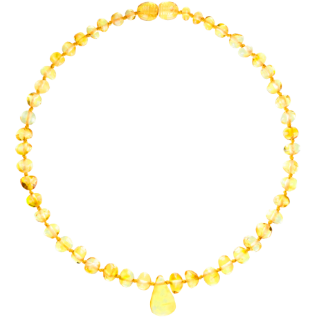 Baroque Lemon Teething Necklace with Pendant