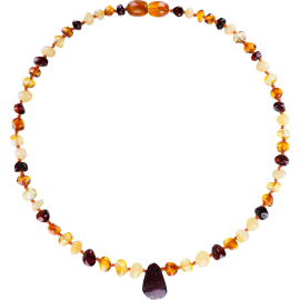 Baroque Multi 4 colors Teething Necklace with Pendant