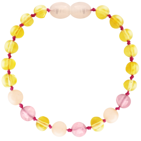 Baroque Lemon/Quartz/Pink Jade Teething Bracelet