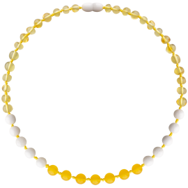 Baroque Lemon/White Agate/Citrine Teething Necklace