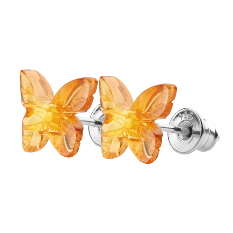 Butterfly Earrings - Honey