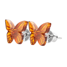 Butterfly Earrings - Cognac