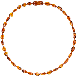 Beans Cognac Teething Necklace