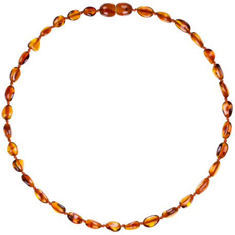 Beans Cognac Teething Necklace