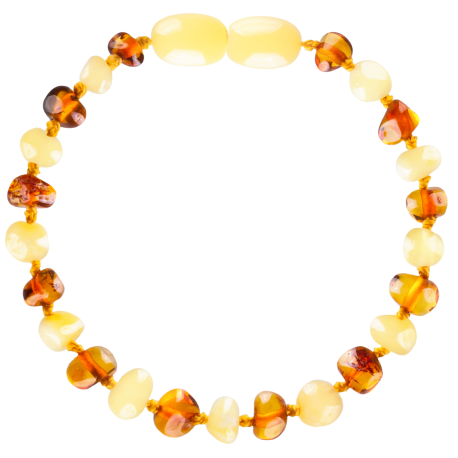 Baroque Multi 2 colors Milk/Cognac Teething Bracelet