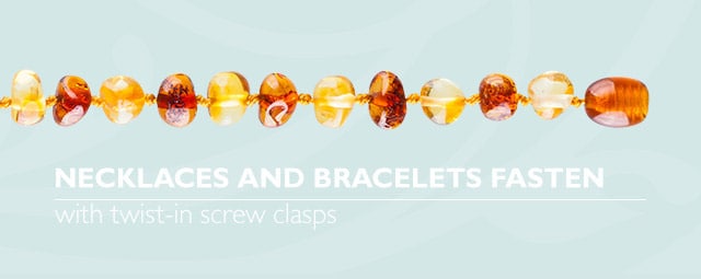 Necklaces and bracelets fasten